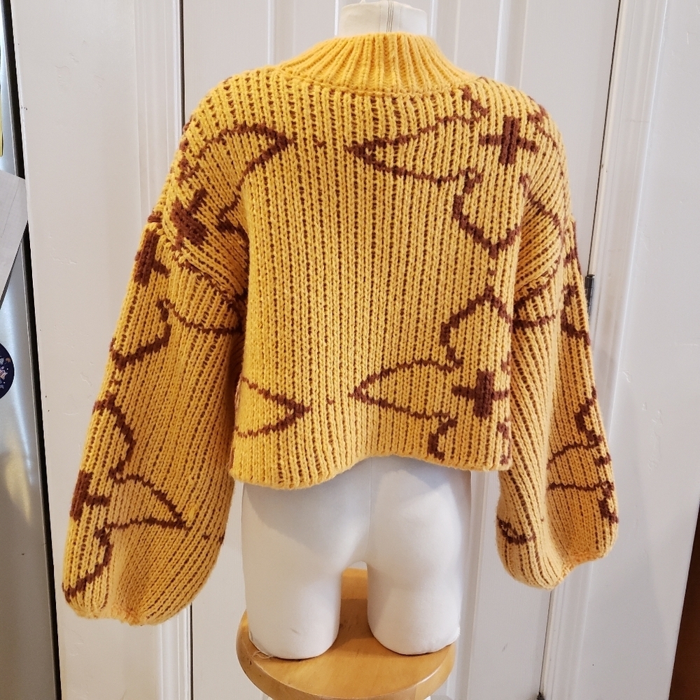 VRG GRL Golden Mustard Women's Turtleneck Sweater - Picture 4 of 7
